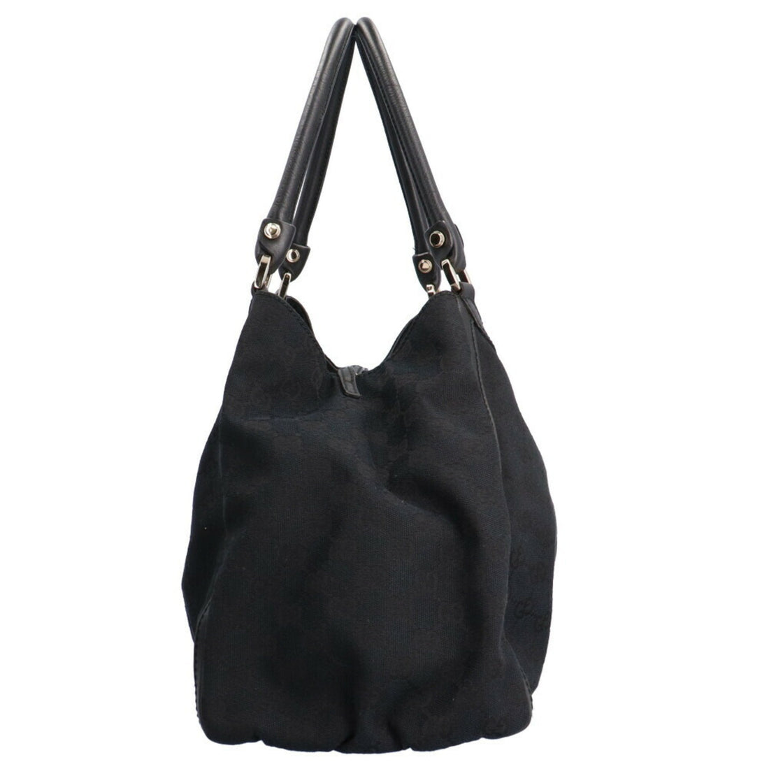 GUCCI Abbey GG Campus Shoulder Bag Canvas Black Women's