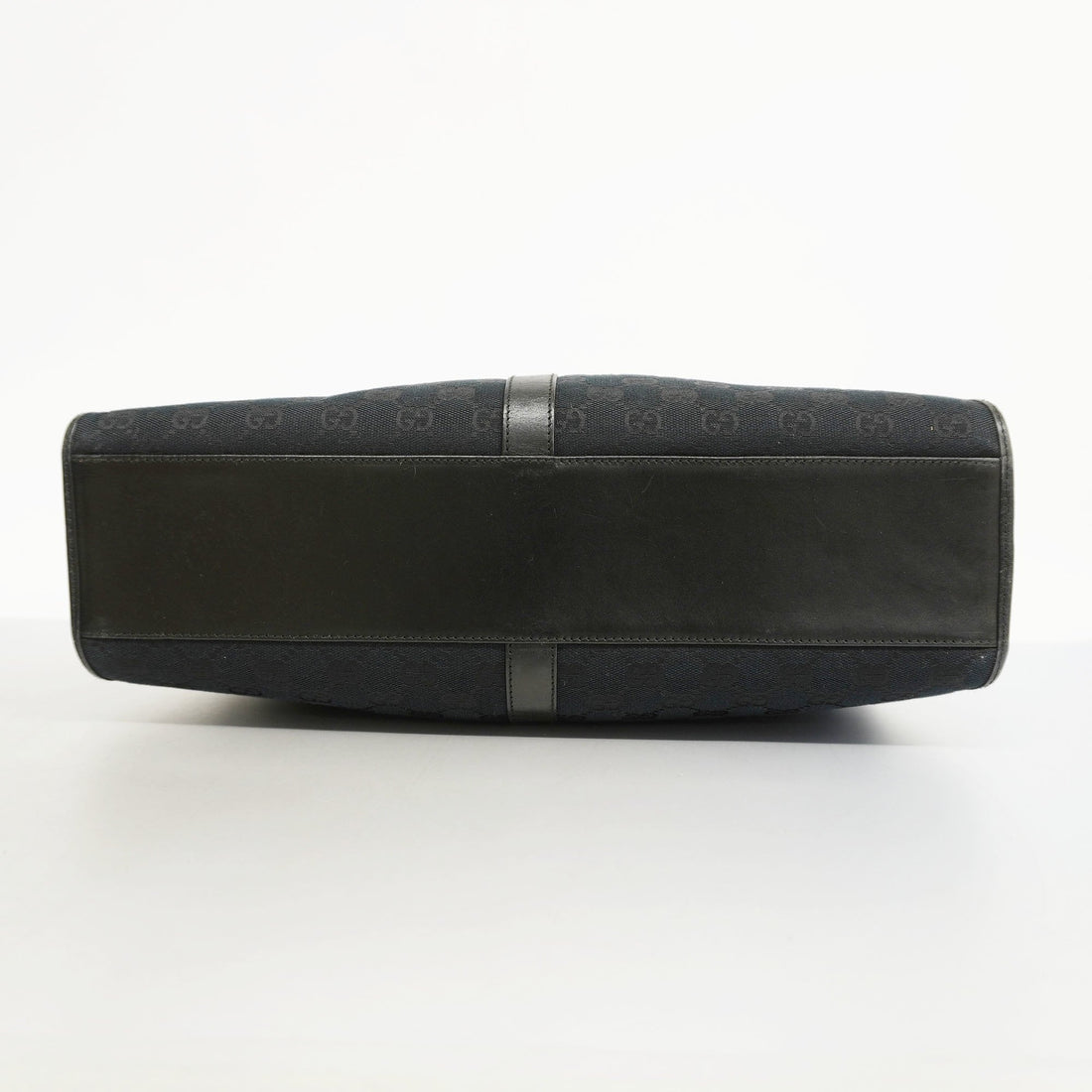 GUCCI  Jackie 124407 Women's GG Canvas,Leather Handbag Black