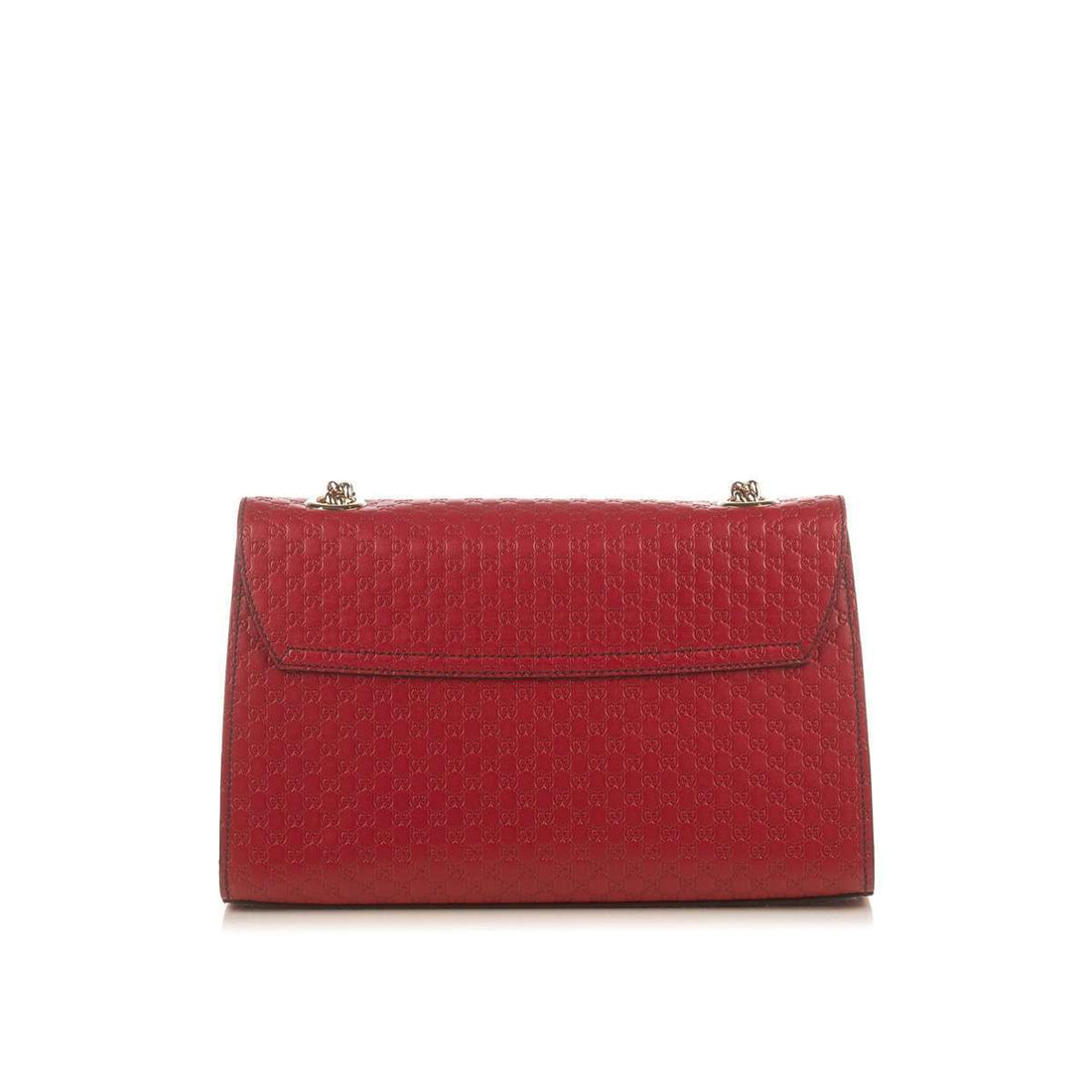 GUCCI Red Emily Guccissima Large Chain Shoulder Bag