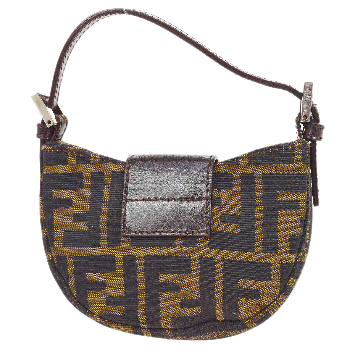 FENDI Zucca Mini Hand Bag Brown 02238