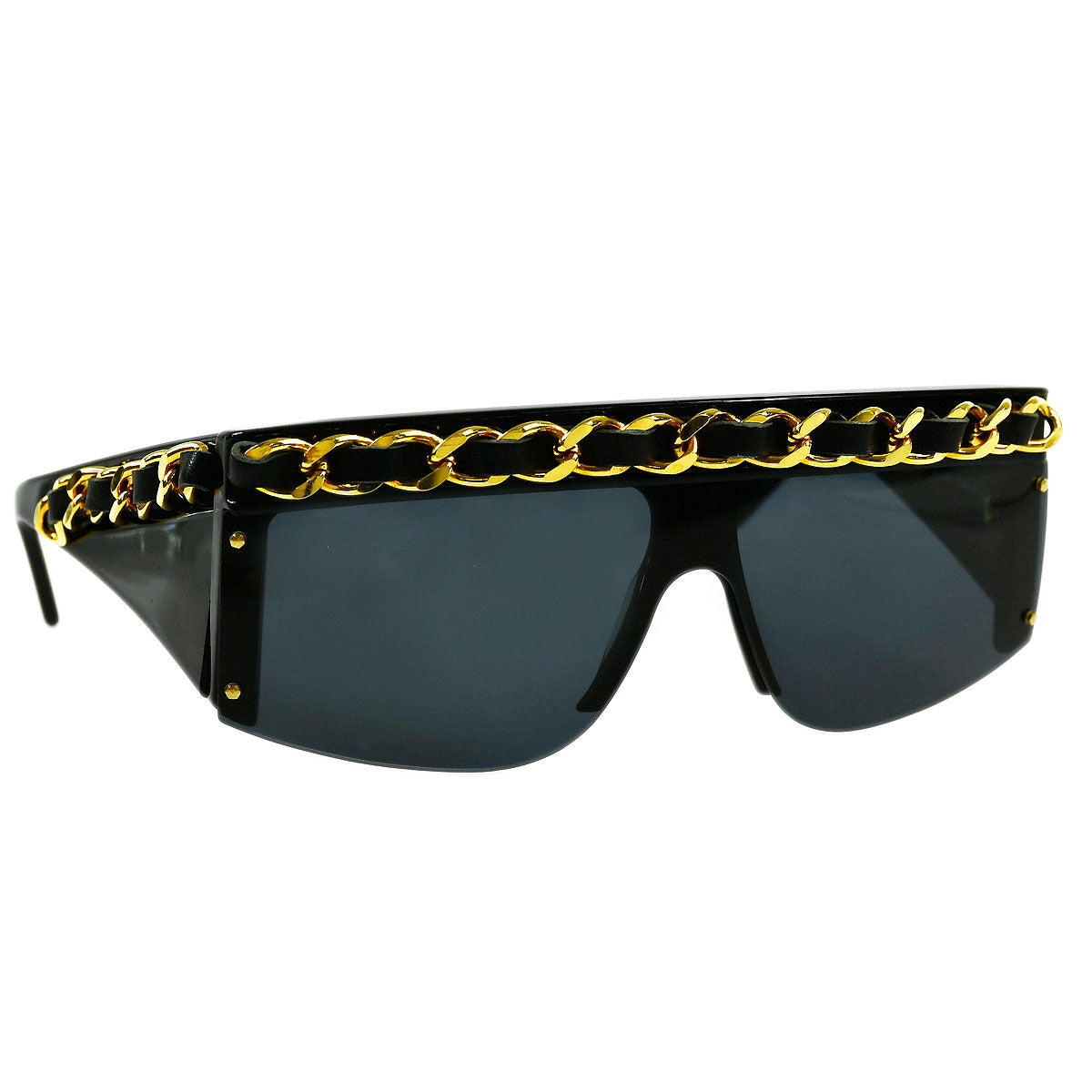 Chanel 1992 Fall Runway Chain Shield Sunglasses