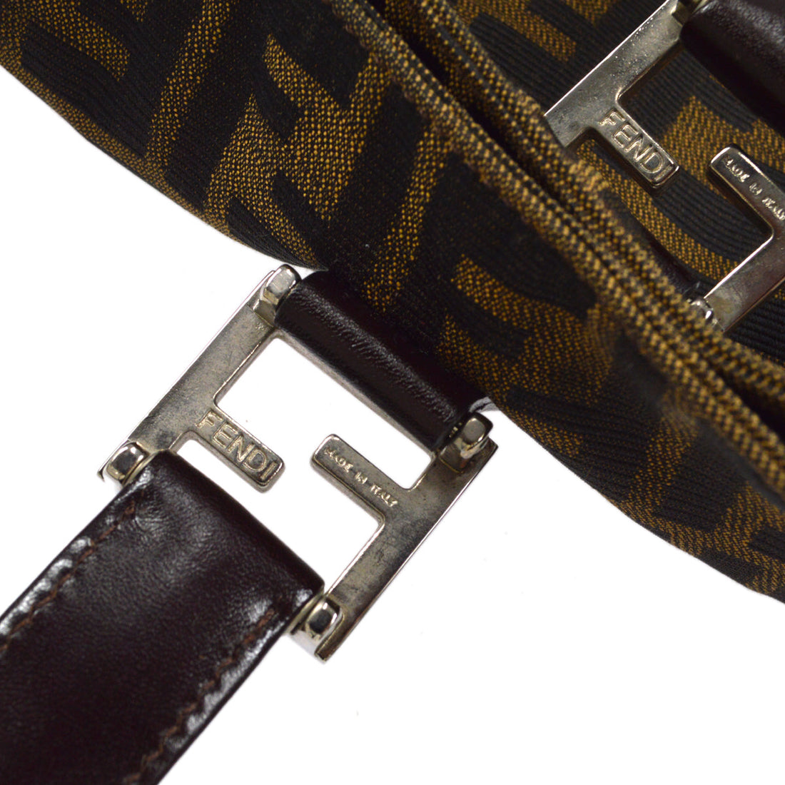 FENDI Zucca Tote Handbag Brown 96495