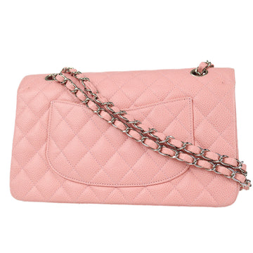 CHANEL Classic Double Flap Medium Shoulder Bag Pink Caviar 78592