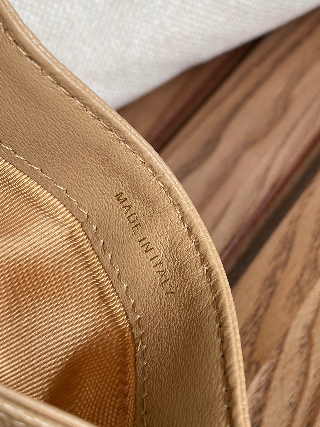 CHANEL boy 11cm card holder beige caviar gold hardware