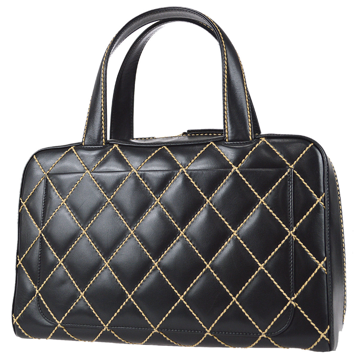 Chanel Wild Stitch Handbag Black Calfskin