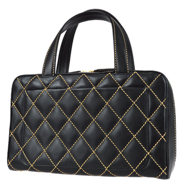 Chanel Wild Stitch Handbag Black Calfskin