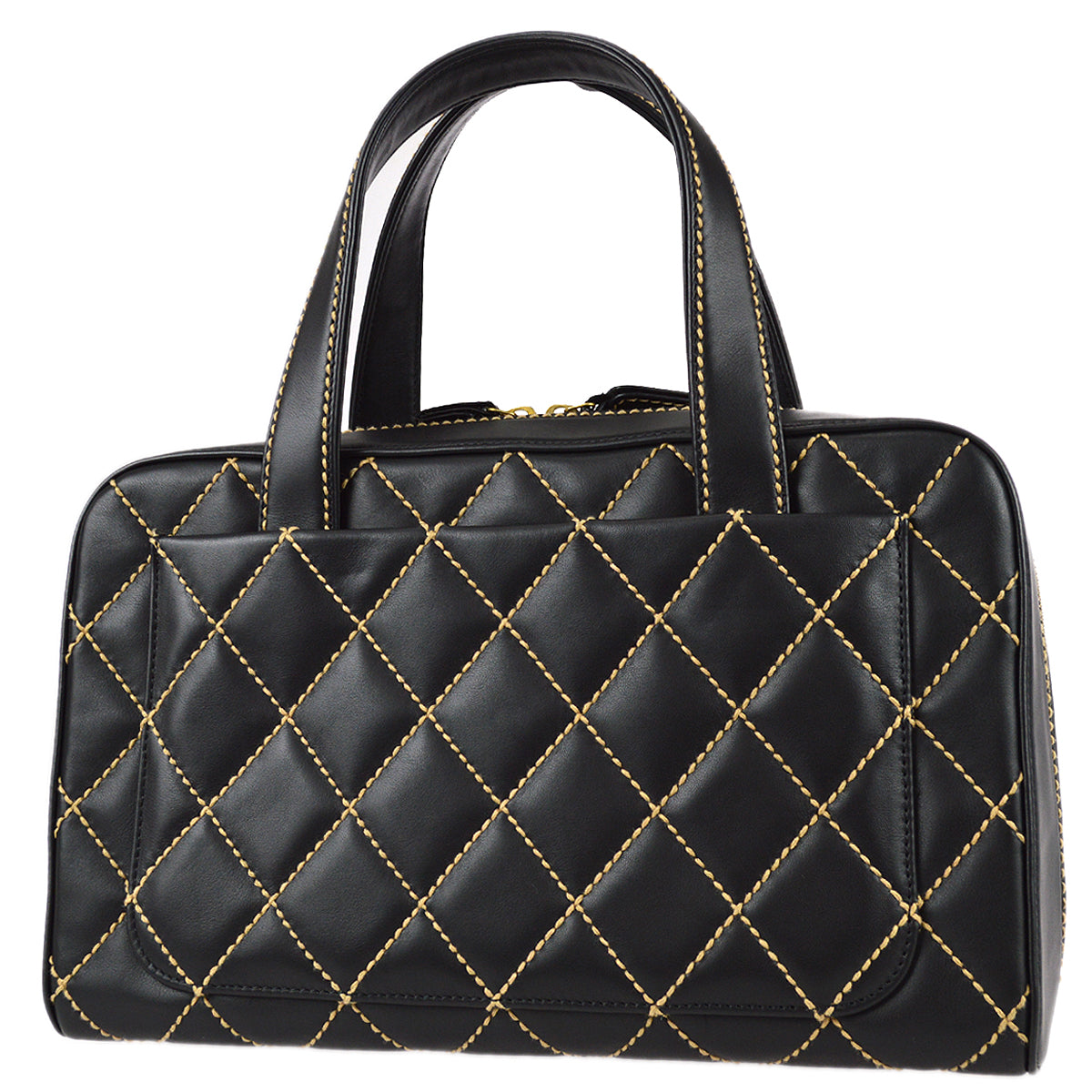 Chanel Wild Stitch Handbag Black Calfskin