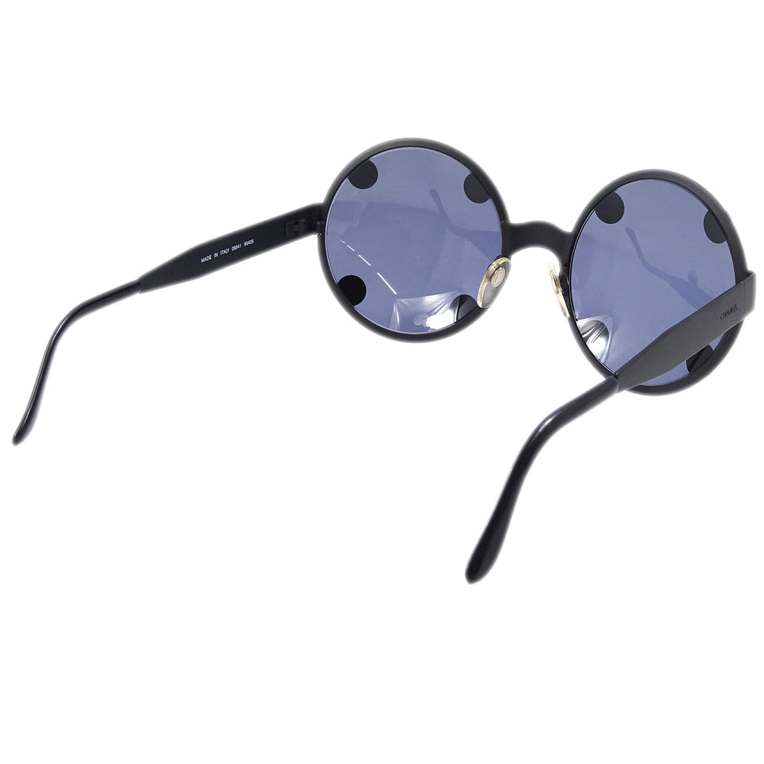 Chanel Black Round Sunglasses Eyewear