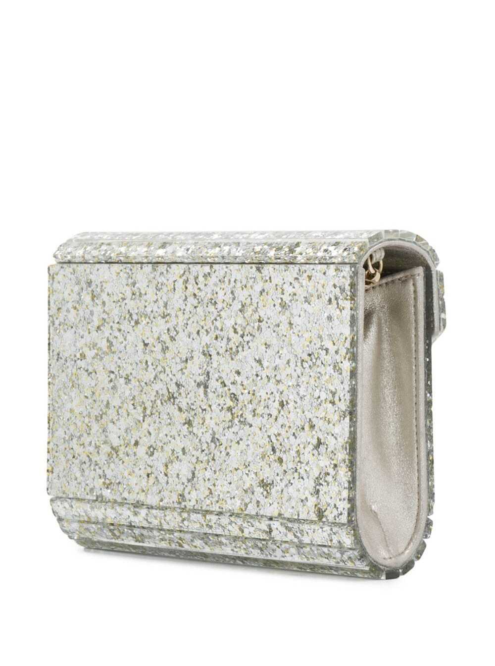 Jimmy Choo Women 'Candy' Champagne Clutch Bag With All-Over Coarse Glitter In Acrylic Woman Jimmy Choo