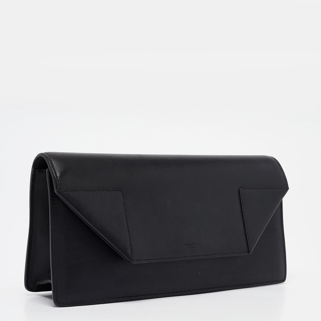 Saint Laurent Black Leather Classic Betty Clutch