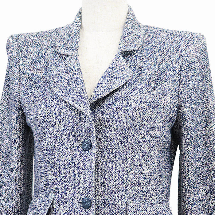 Chanel Mix Tweed Linen Cotton Jacket