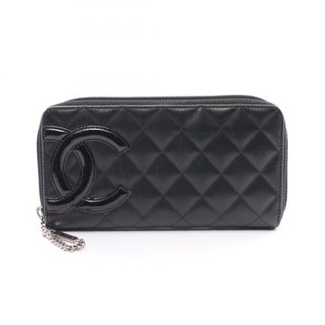 Chanel Cambon Line Round Zipper Long Wallet Leather Long Wallet A50078 in New Condition