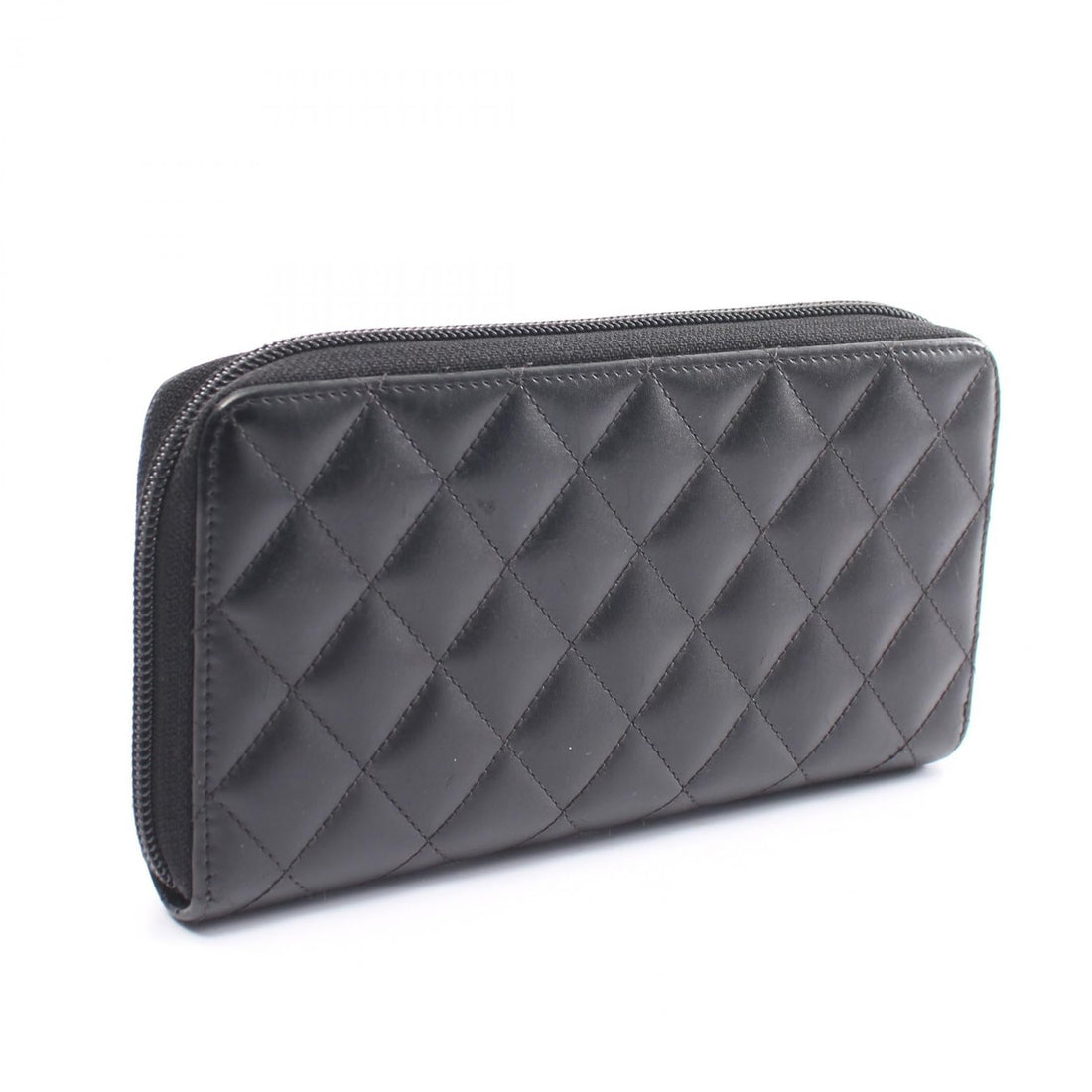 Chanel Cambon Line Round Zipper Long Wallet Leather Long Wallet A50078 in New Condition