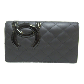 Chanel Cambon Quilted Leather Bifold Wallet Leather Long Wallet in Great Condition