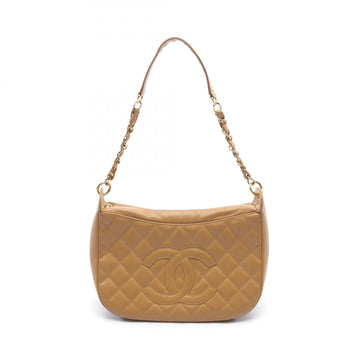 Chanel Caviar Matelasse Shoulder Bag Brown