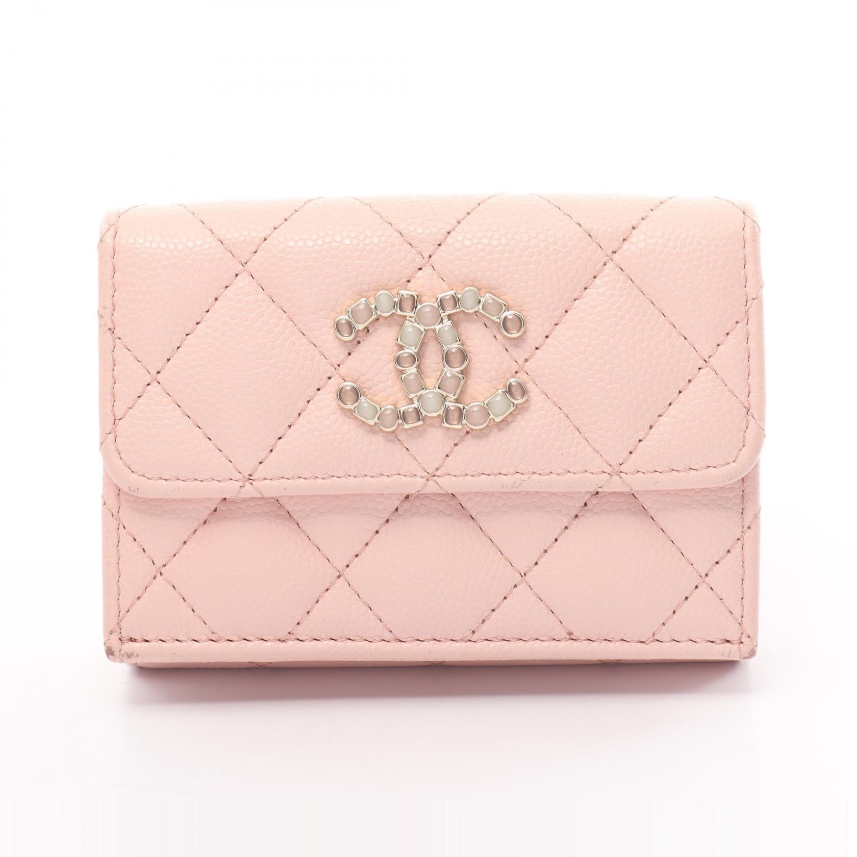 Chanel Caviar Skin Trifold Long Wallet
