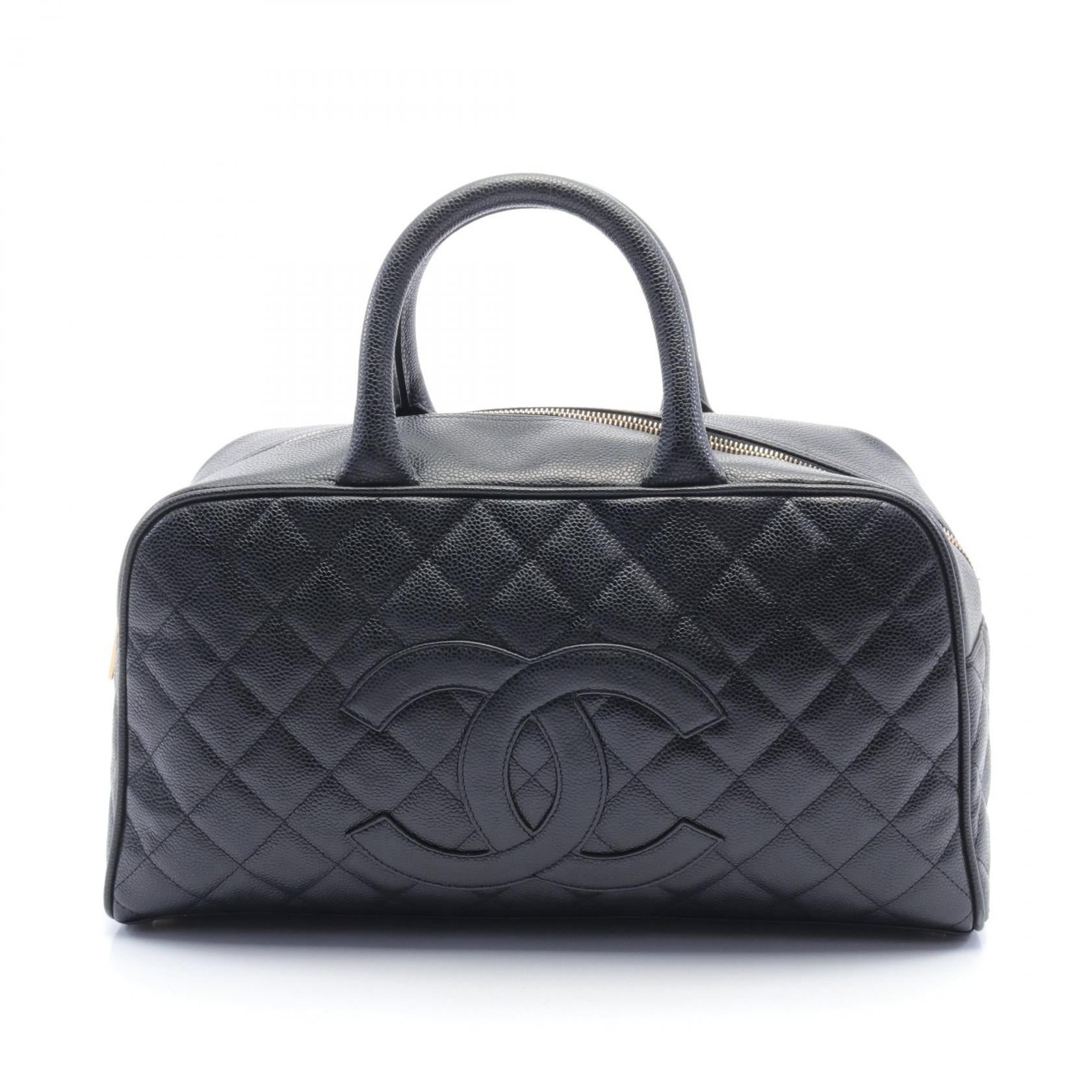 Chanel Caviar Skin Matelasse Handbag Black