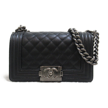 Chanel Boy Chain Shoulder Bag Black