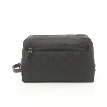 Gucci Nylon Leather Clutch Bag Black