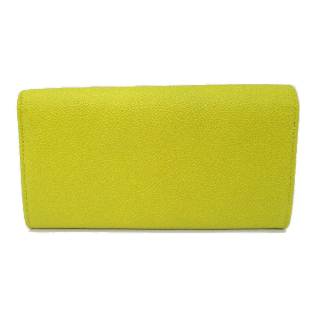 Chanel Caviar Skin Bifold Long Wallet Yellow