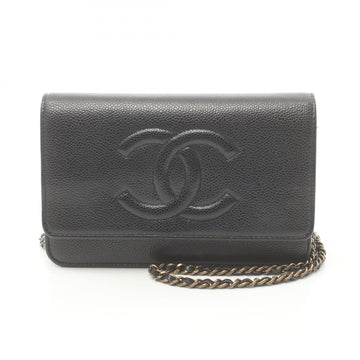 Chanel Caviar Skin Coco Mark Shoulder Bag