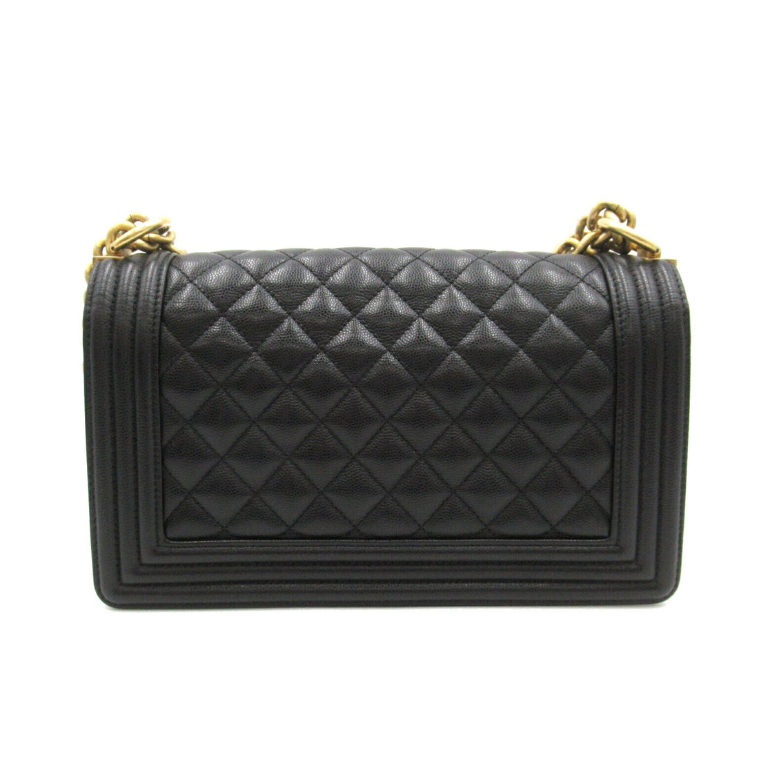 Chanel Boy Chain Shoulder Bag Black Caviar