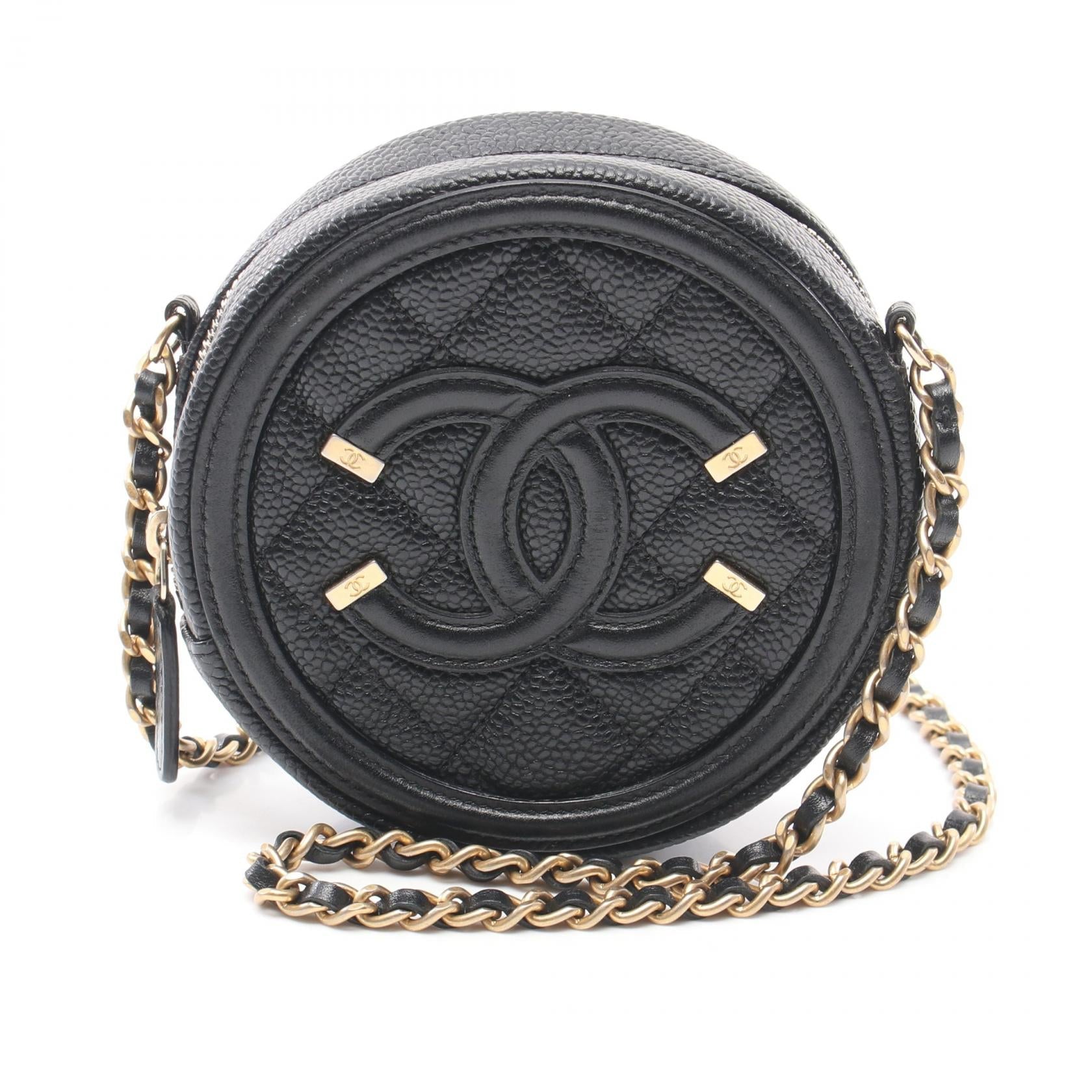 Chanel Caviar Skin CC Filigree Shoulder Bag