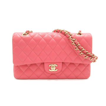 Chanel Caviar Skin Double Flap Shoulder Bag Pink