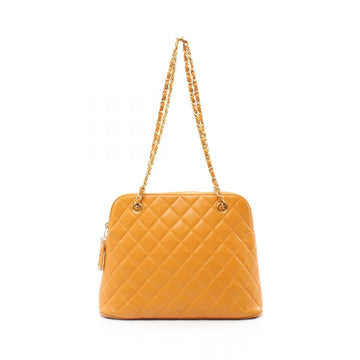Chanel Caviar Skin Matelasse Shoulder Bag Yellow