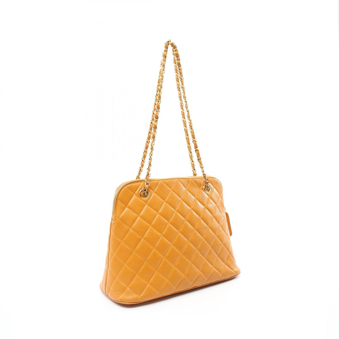 Chanel Caviar Skin Matelasse Shoulder Bag Yellow
