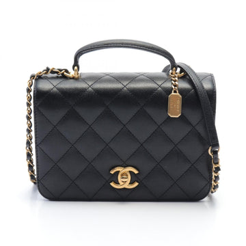 Chanel Caviar Matelasse Shoulder Bag Black