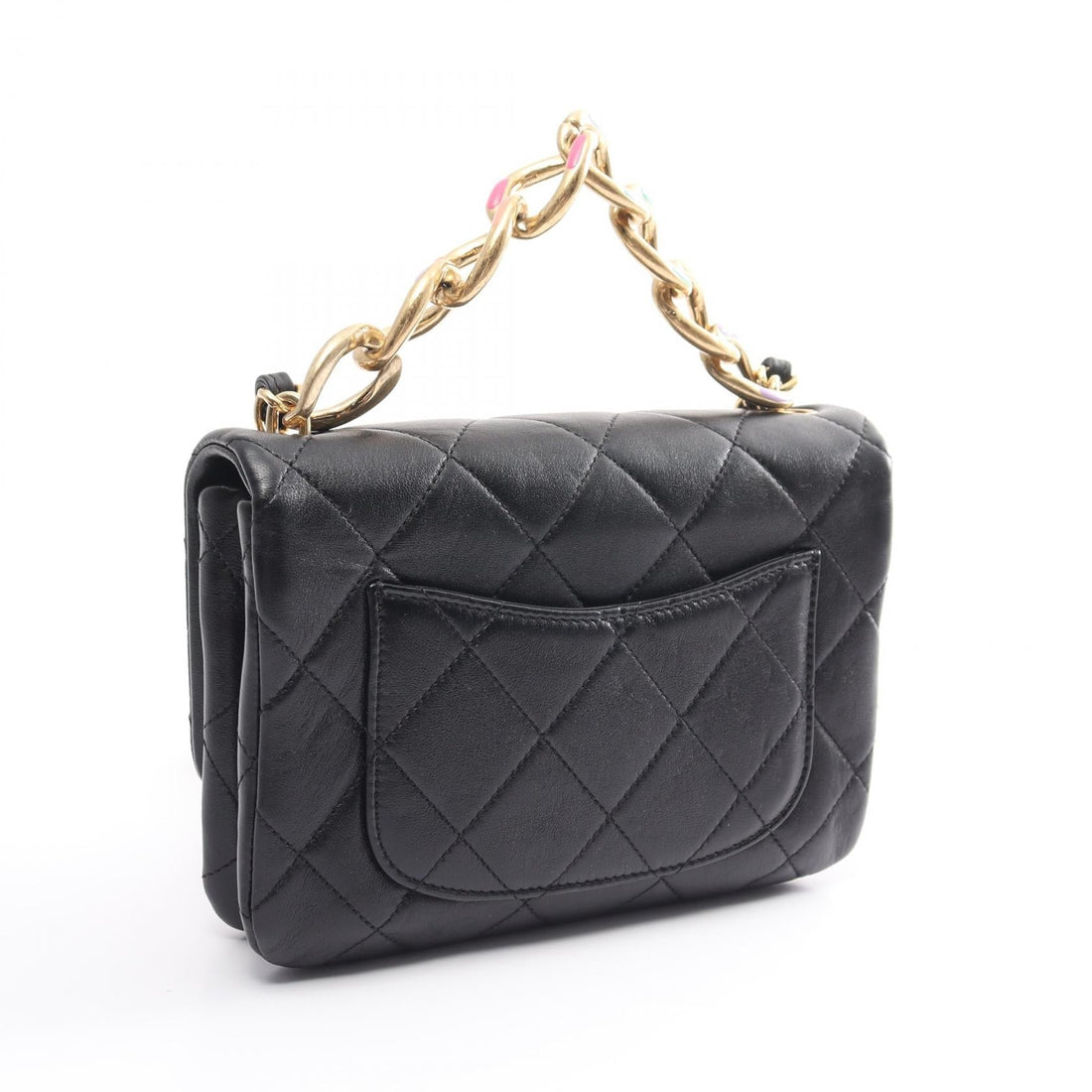 Chanel Lambskin Matelasse Shoulder Bag Black