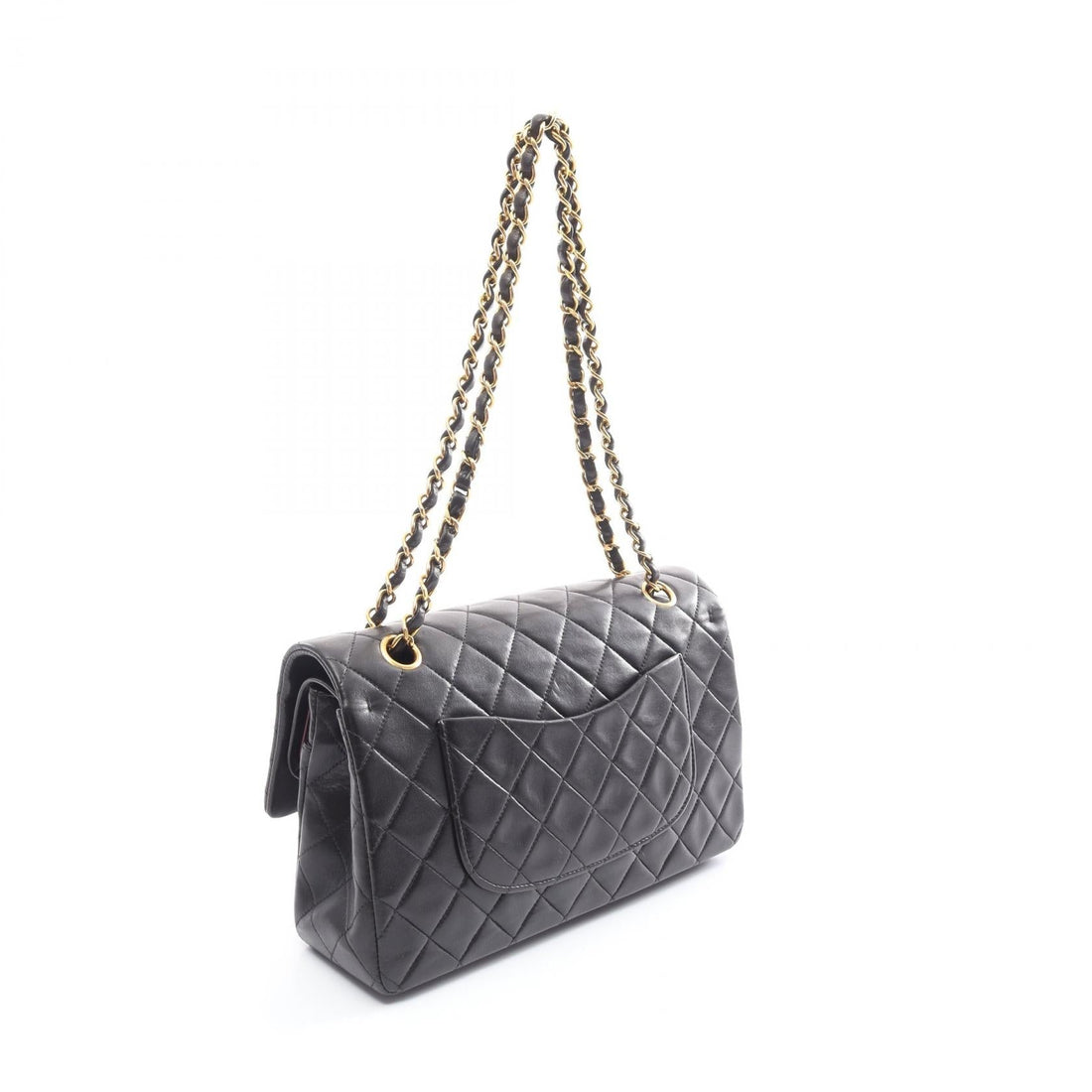 Chanel Lambskin Matelasse W Flap Shoulder Bag