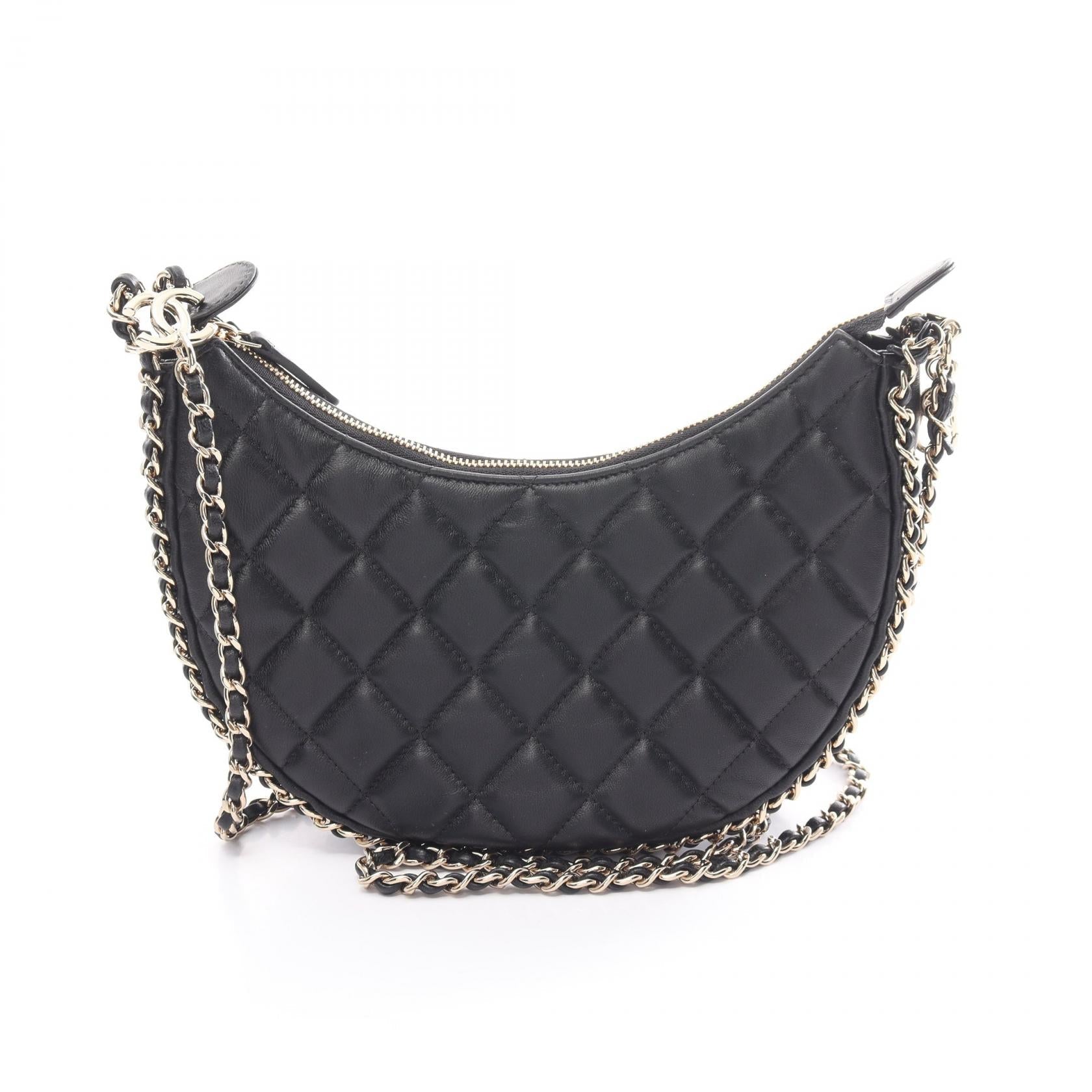 Chanel Matelasse Small Hobo Shoulder Bag Black