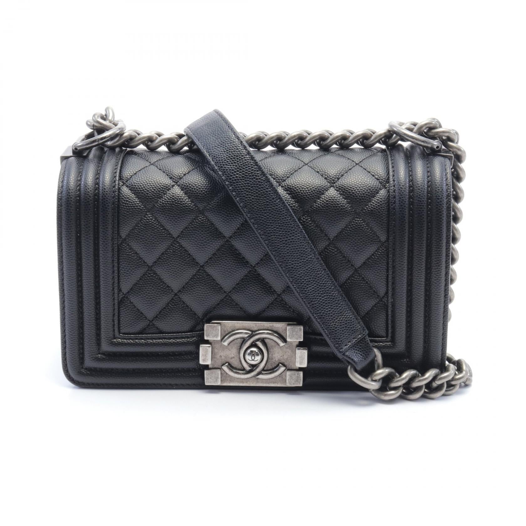 Chanel Boy Small Matelasse Shoulder Bag Black