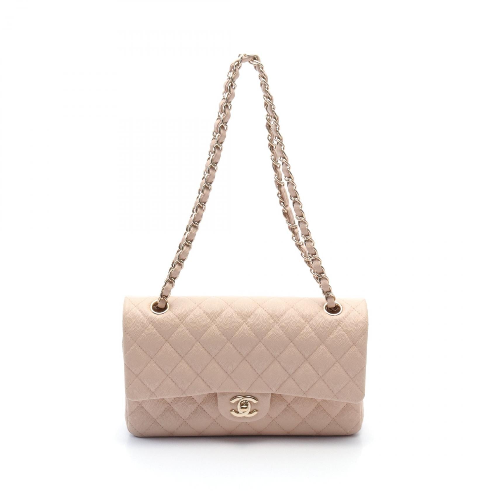 Chanel Caviar Skin Matelasse W Flap Bag
