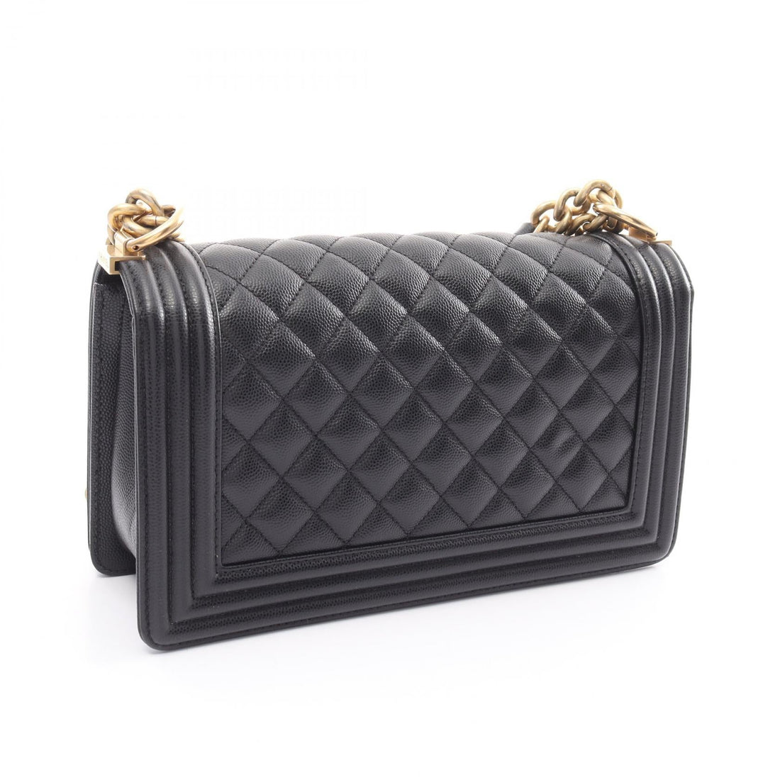 Chanel Boy Matelasse Shoulder Bag Black