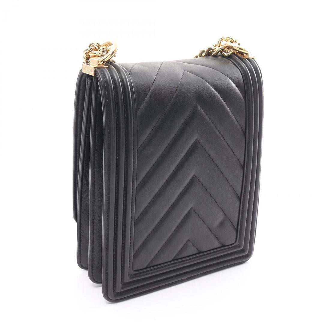 Chanel Boy V-Stitch Lambskin Shoulder Bag