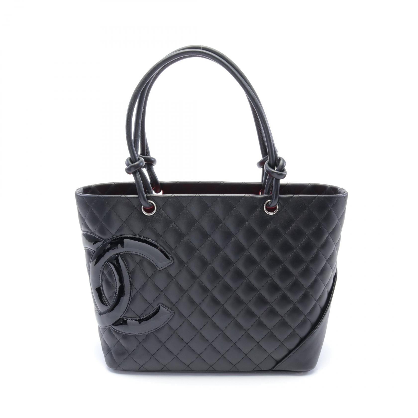 Chanel Cambon Large Tote Bag Black Leather
