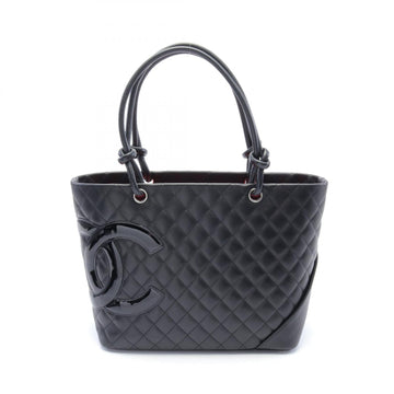 Chanel Cambon Large Tote Bag Black Leather