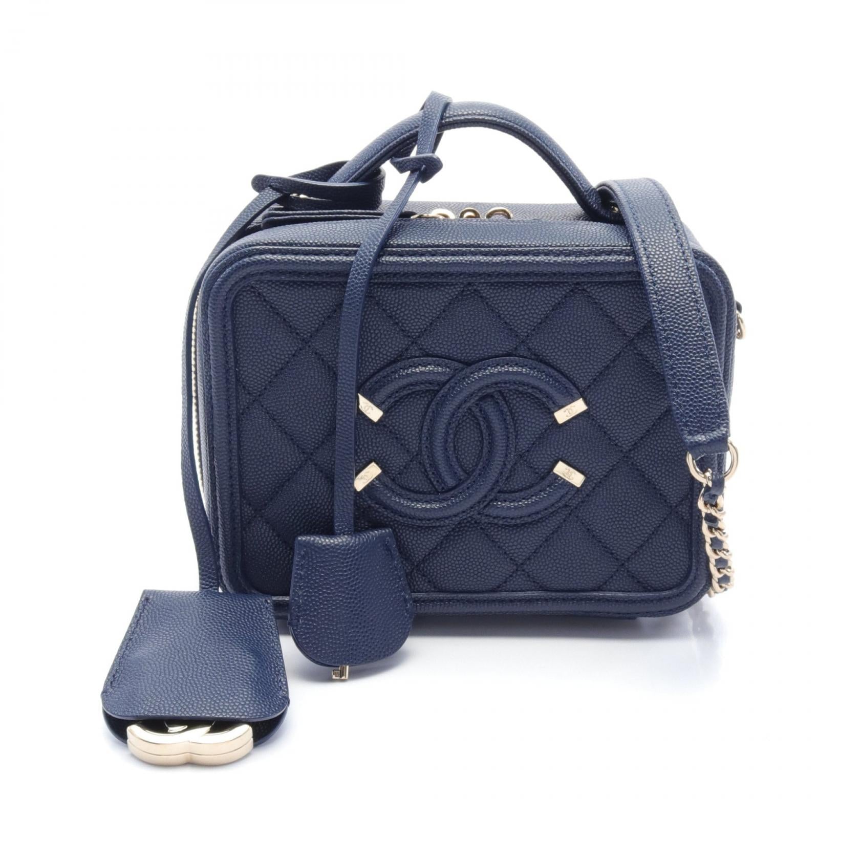 Chanel Caviar CC Filigree Mini Vanity Bag