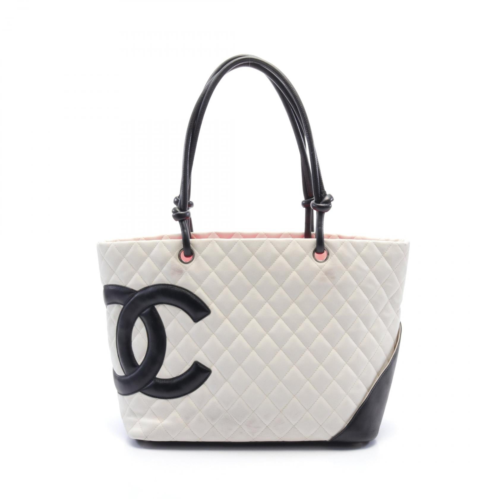 Chanel Cambon Line Large Tote Bag Leather Tote Bag A25169 in New Condition