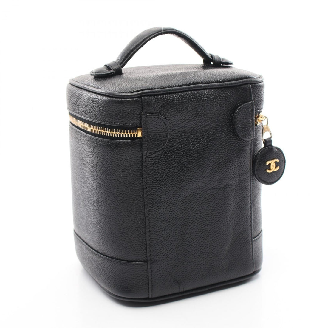 Chanel Caviar Skin Coco Mark Handbag Black