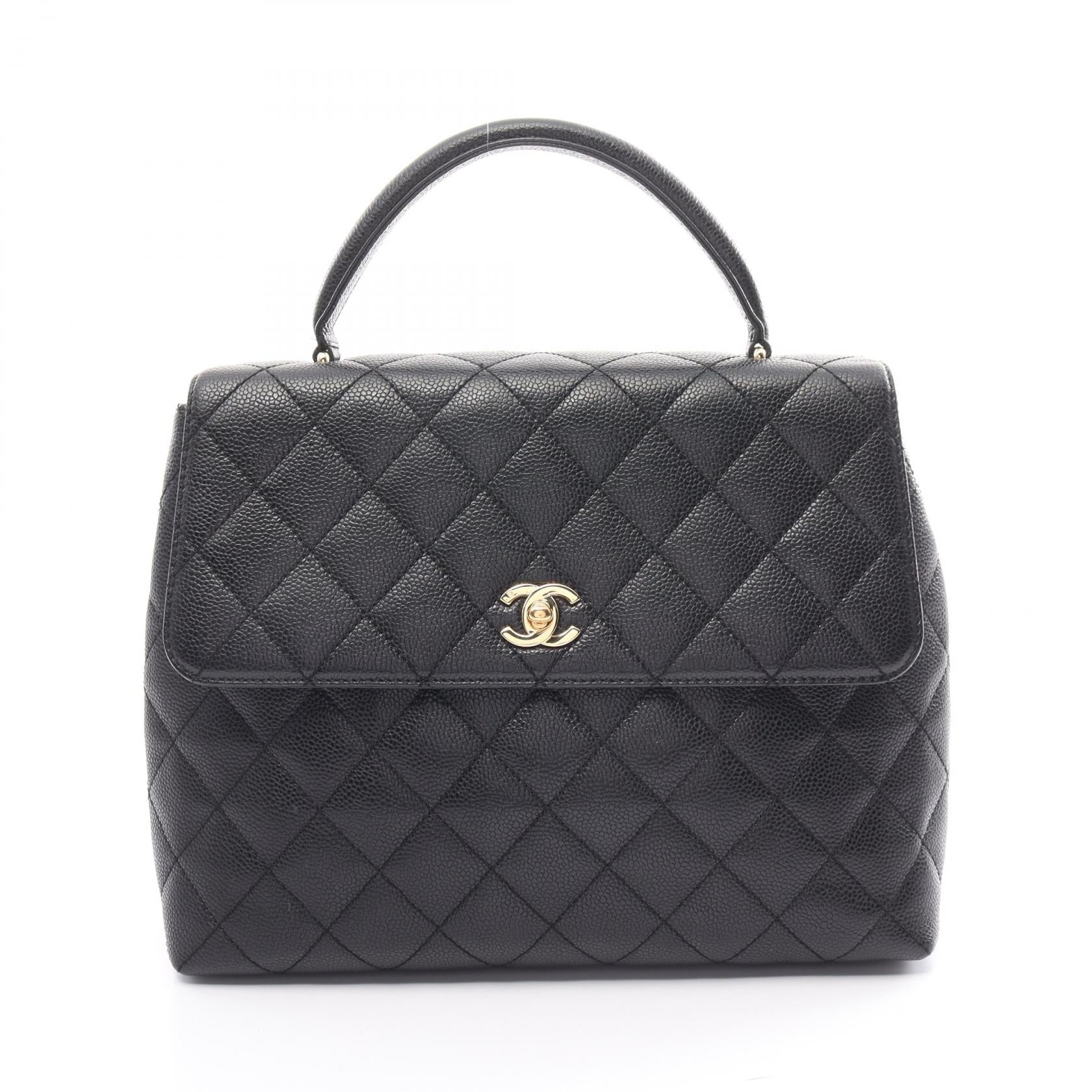 Chanel Caviar Skin Matelasse Handbag Black