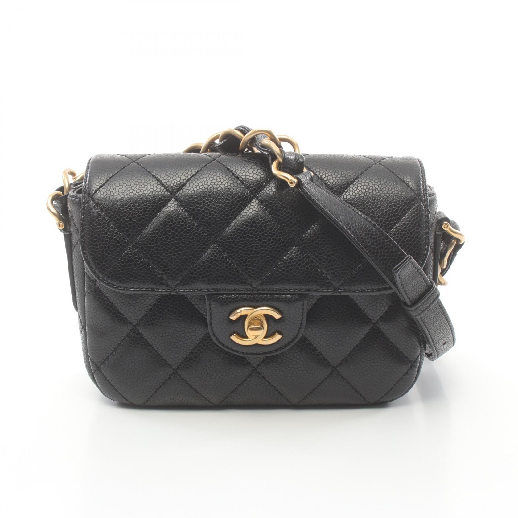 Chanel Mini Matelasse Shoulder Bag Black