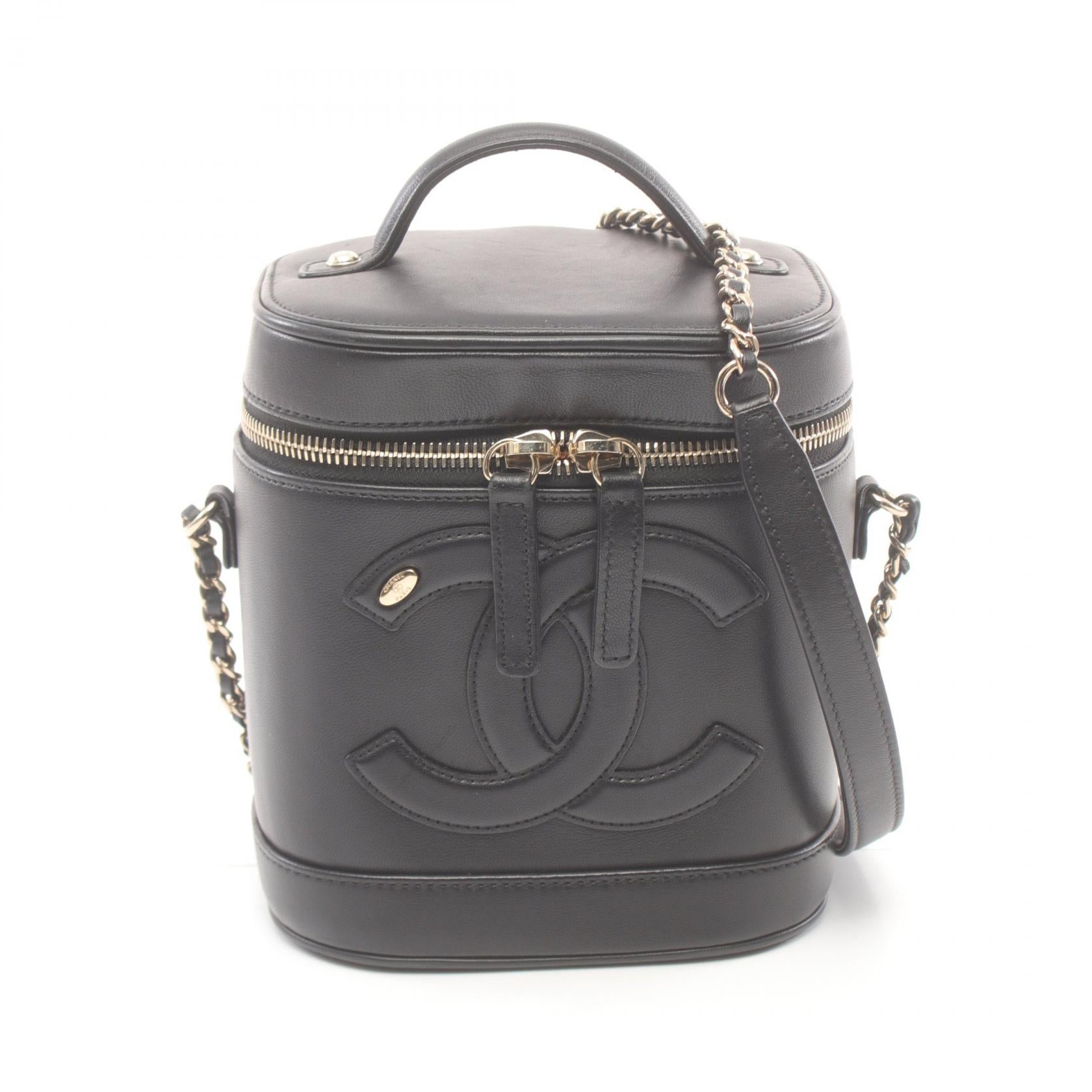 Chanel Lambskin Vanity Shoulder Bag Black