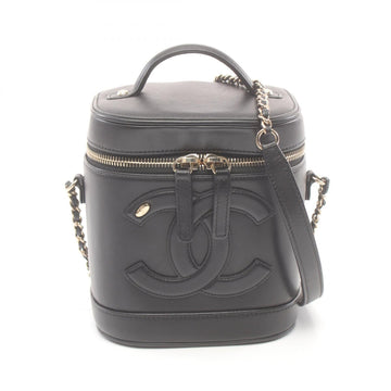 Chanel Lambskin Vanity Shoulder Bag Black