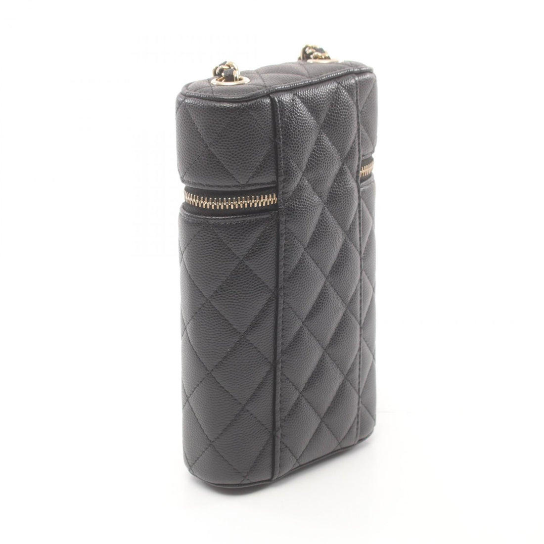 Chanel Caviar Matelasse Phone Holder Bag Black