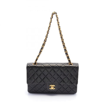 Chanel Lambskin Matelasse W Flap Shoulder Bag A01112