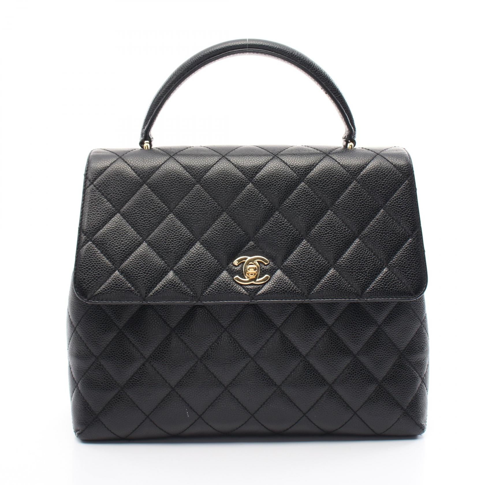 Chanel Caviar Skin Matelasse Handbag Black